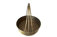 20th Century round basket of large proportion with triple band handle.