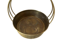 20th Century round basket of large proportion with triple band handle.