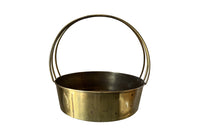 20th Century round basket of large proportion with triple band handle.