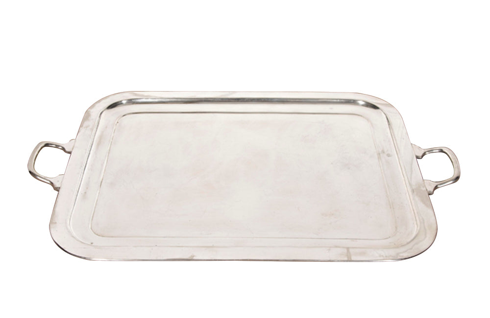 Large, elegant silverplate tray