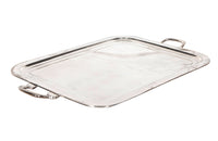 Large, elegant silverplate tray
