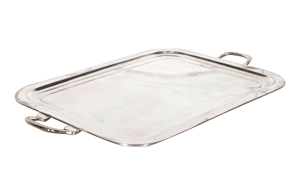 Large, elegant silverplate tray