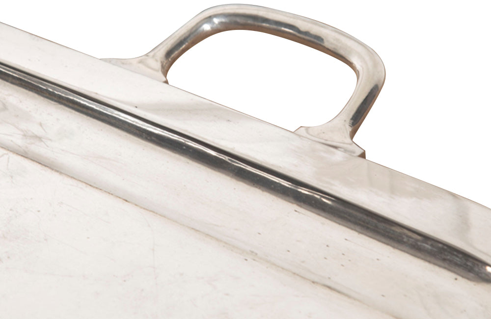 Large, elegant silverplate tray