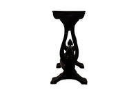Nest of three black lacquered chinoiserie tables with gilt decorative scenes - Antique Side Tables