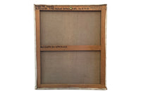 colourful and amusing 20th Century painting of a grape harvest