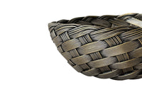 20th century round French silver plate woven bread basket.