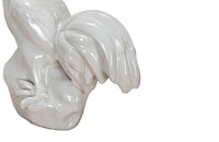 Mid century white ceramic rooster French - Decorative Antiques