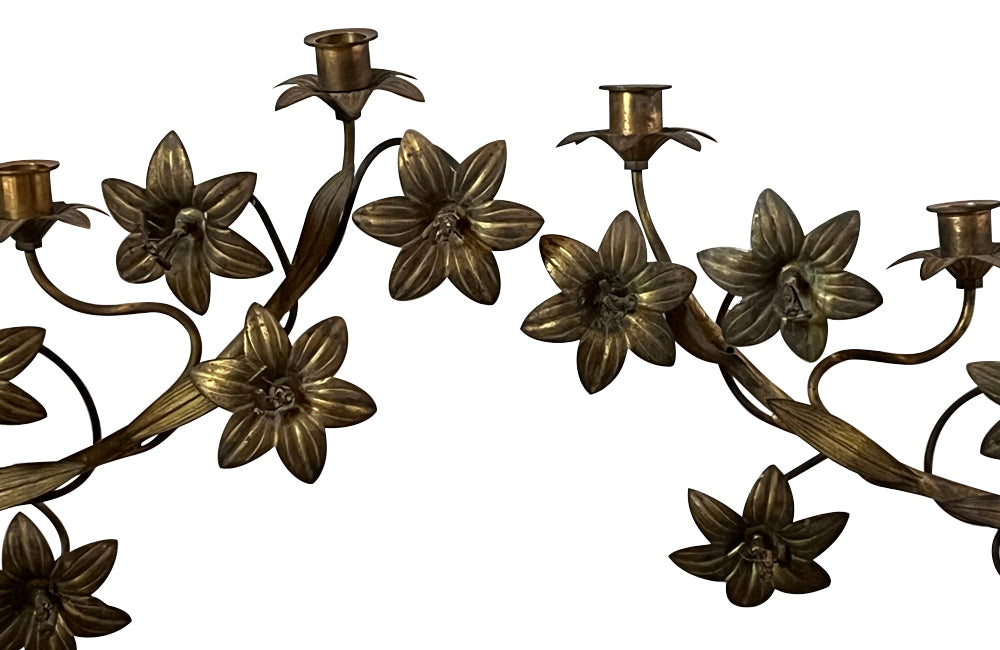 Pair of large French ecclesiastical wall lights - French Antiques - Antique Lighting -  AD & PS Antiques