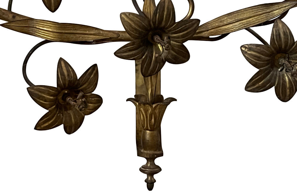 Pair of large French ecclesiastical wall lights - French Antiques - Antique Lighting -  AD & PS Antiques