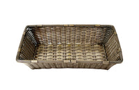Elegant, mid century rectangular French silver plate basket.