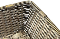 Elegant, mid century rectangular French silver plate basket.