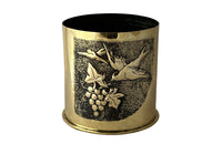 Antique brass shell casing dating to the First World War and fashioned into a wine cooler or cache pot.