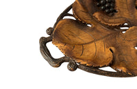 CARVED WOOD GRAPE TRAY BY RUEF
