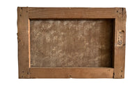 Vintage french still life oil painting of basket of peaches - vintage french wall art