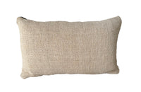 Feather filled, cushion made with early 20th Century carpet and antique hemp.