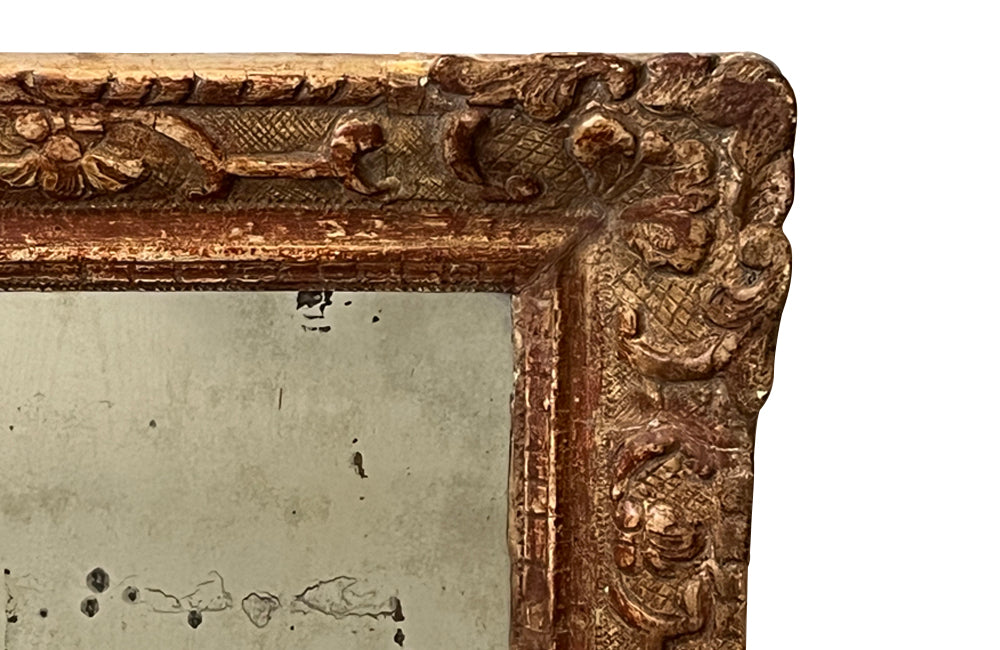 Antique carved giltwood mirror - Antique French Mirror