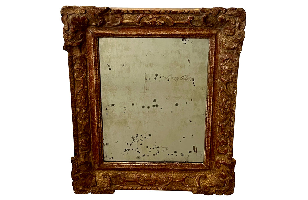 Antique carved giltwood mirror - Antique French Mirror