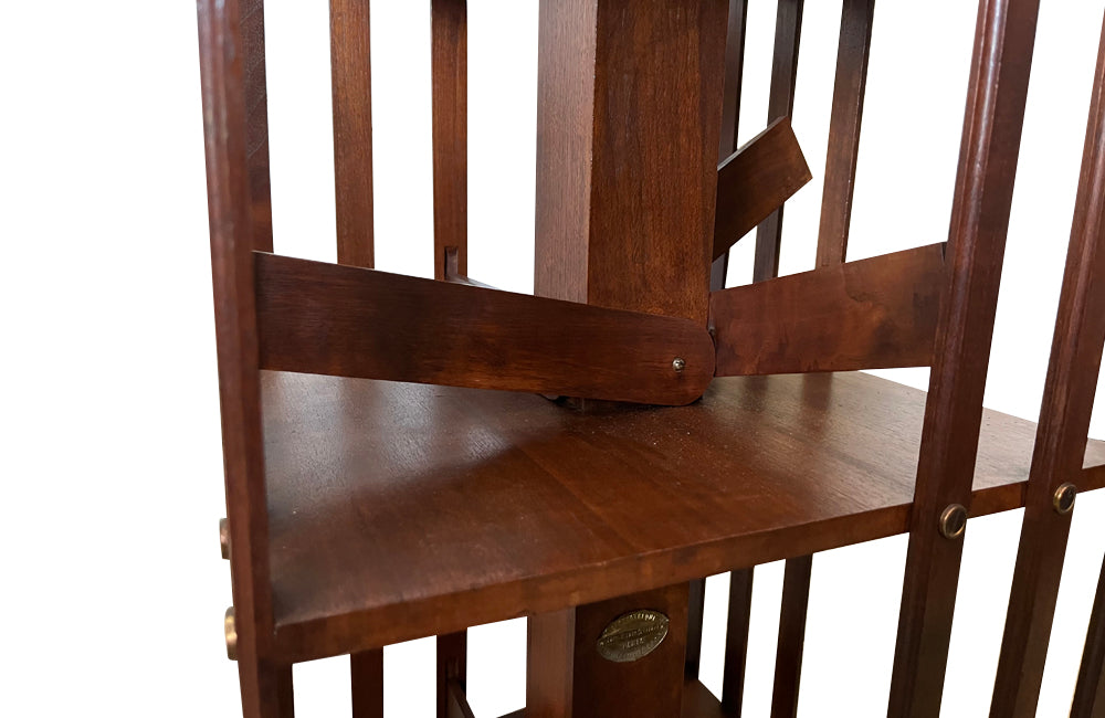 Antique Rotating mahogany bookcase by E.M.Terquem, Paris - French Antique Furniture