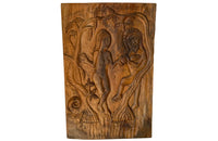 CARVED ADAM & EVE CARVED PANEL