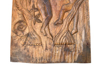 CARVED ADAM & EVE CARVED PANEL