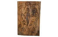 CARVED ADAM & EVE CARVED PANEL