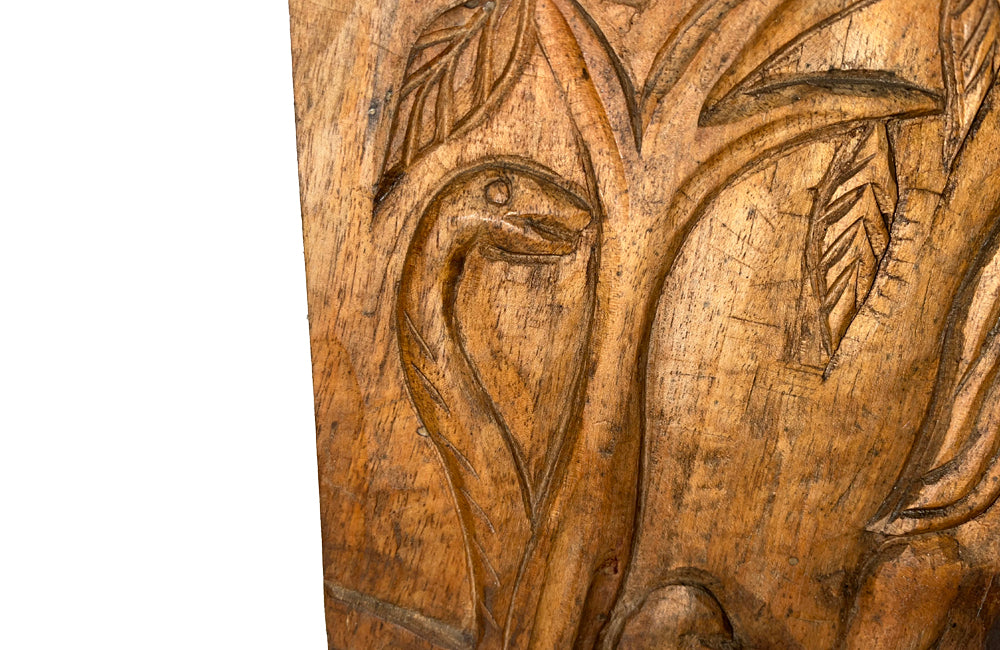 CARVED ADAM & EVE CARVED PANEL