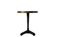French Art Deco style iron bistro table.