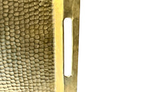 Hammered brass Aesthetic Movement serving tray with integrated handles circa 1900