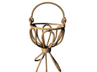 Mid Century Rope basket or plant holder by Audoux Minet