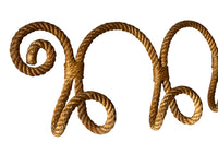 20th Century Audoux Minet oval twisted rope hooks