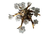 Mid Century ceiling light by Banci, Florence - Murano glass flowers and gilt metal foliate decoration - Mid Century Lighting