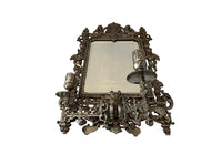 19th century large plated cast iron table mirror in the Baroque style - French Antiques