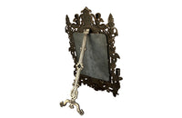 19th century large plated cast iron table mirror in the Baroque style - French Antiques