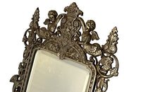 19th century large plated cast iron table mirror in the Baroque style - French Antiques