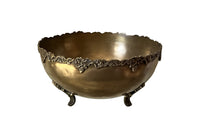 Large round champagne bucket with pretty grape vine decoration to the rim. It sits on four raised ornate feet - French Antiques