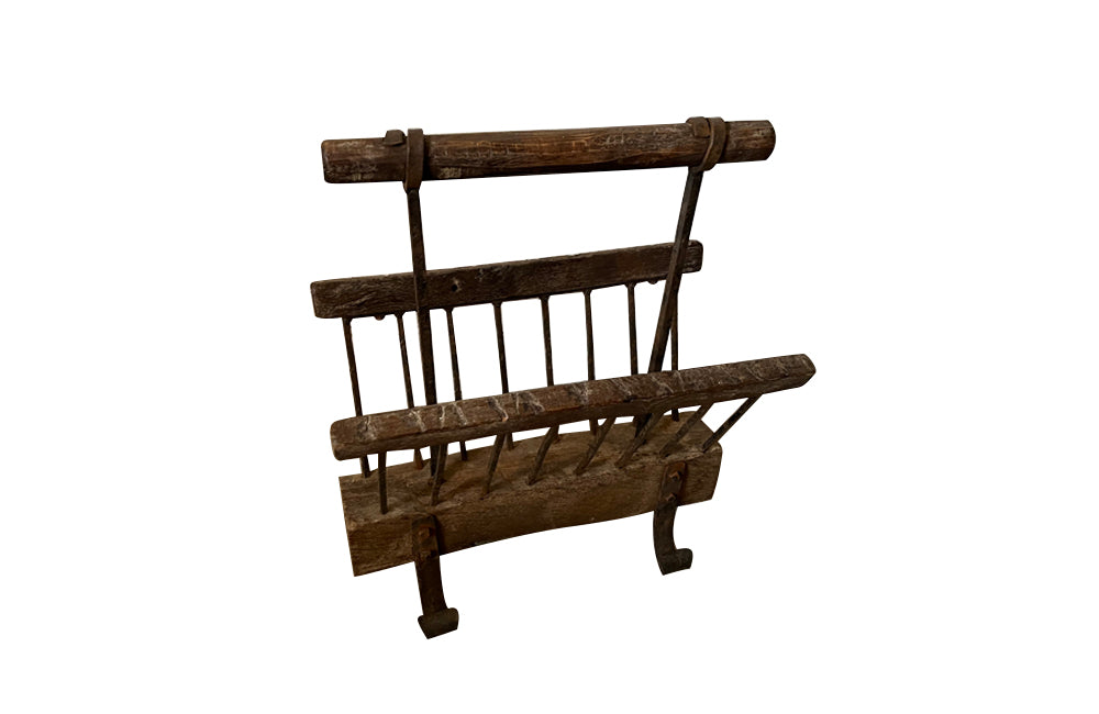 French Brutalist Magazine Rack - French Antiques - AD & PS Antiques