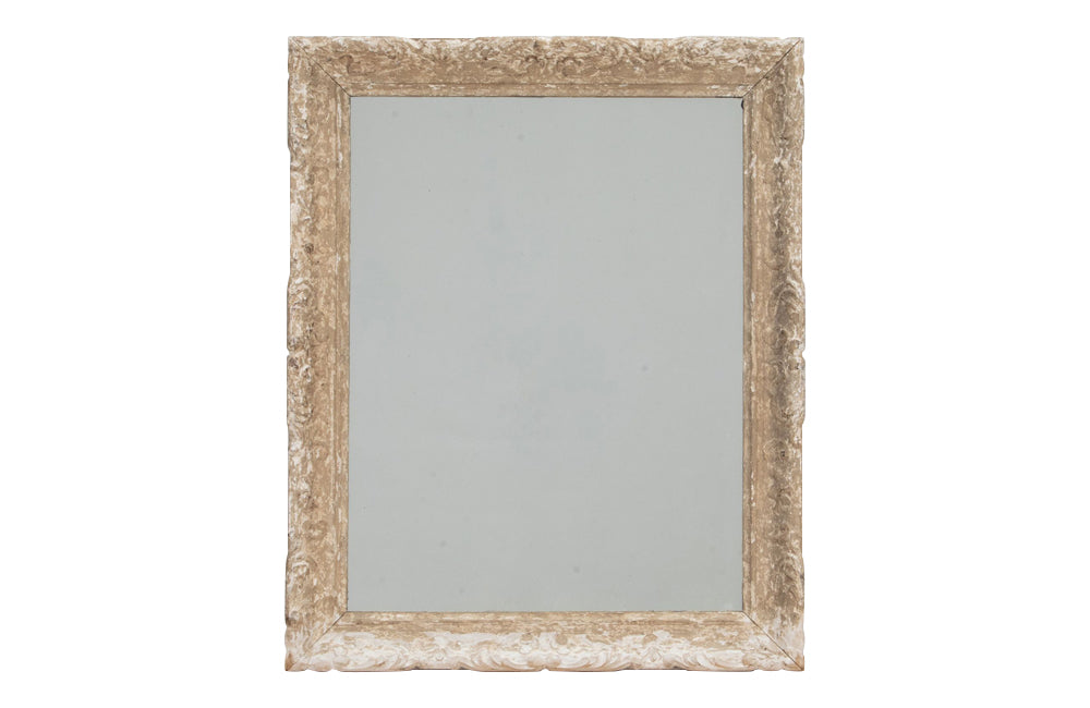 Beautiful early 20th century French mirror with old mirror glass and Montparnasse frame with original paint and lovely patina.
