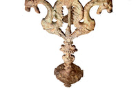 19th Century French bistro table with winged dragon supports and marble top. Great patination