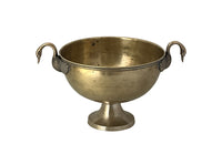 20th Century elegant wine or champagne cooler with open winged swan handles.