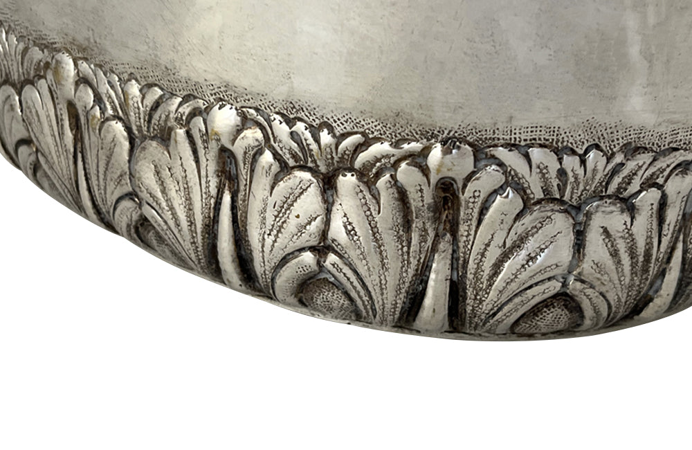 20TH CENTURY CRENALLATED SILVERPLATE RAFRAICHISSOIR