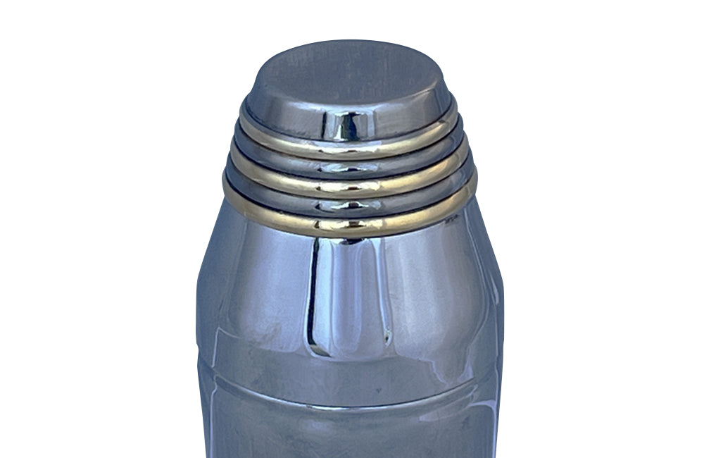 Stainless steel and brass cocktail shaker by Guy Degrenne - Vintage Cocktail Shaker