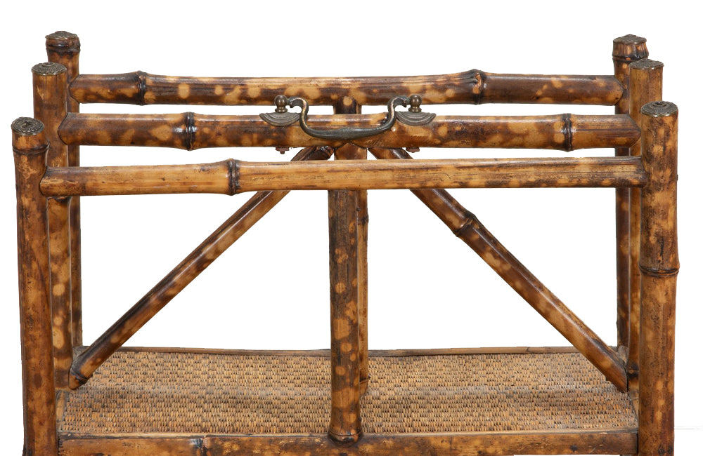 Early 20th Century French bamboo magazine rack