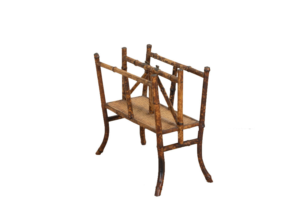 Early 20th Century French bamboo magazine rack