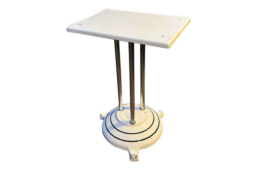 Tall Art Deco enamelled table - Antique Wine Tasting Table - French Antique Furniture