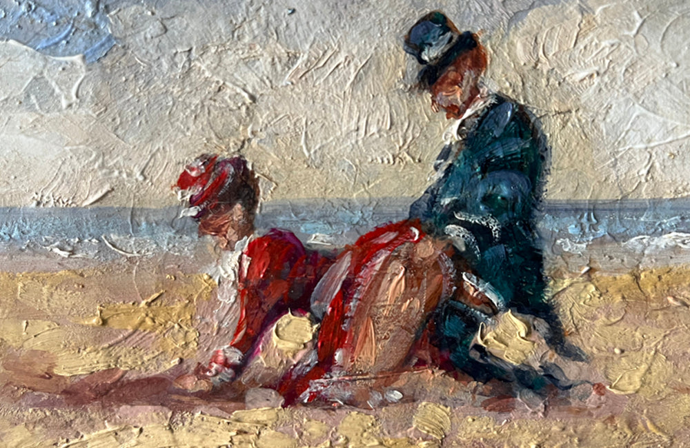 Erotic seaside painting by Paulette Bardy