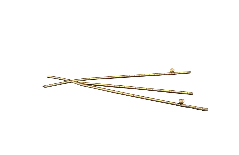 Brass folding faux bamboo table easel - French Antiques
