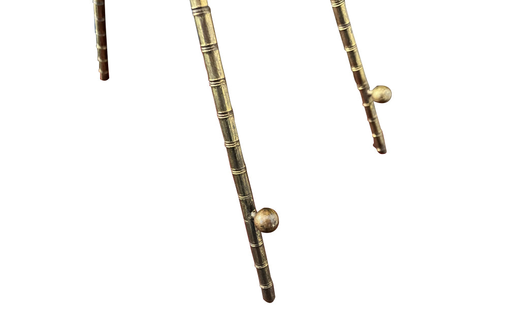 Brass folding faux bamboo table easel - French Antiques