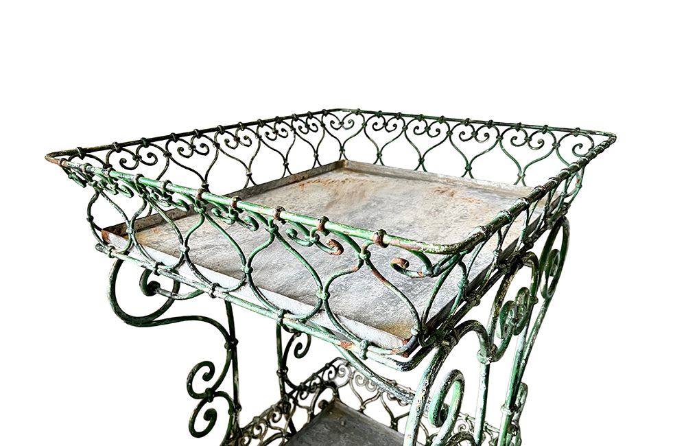 Decorative Vintage Iron Florists Stand - Decorative Antiques - Garden Antiques - AD & PS Antiques