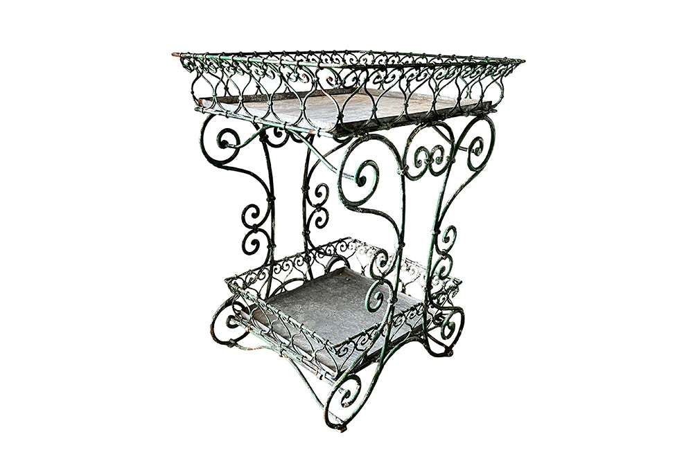 Decorative Vintage Iron Florists Stand - Decorative Antiques - Garden Antiques - AD & PS Antiques