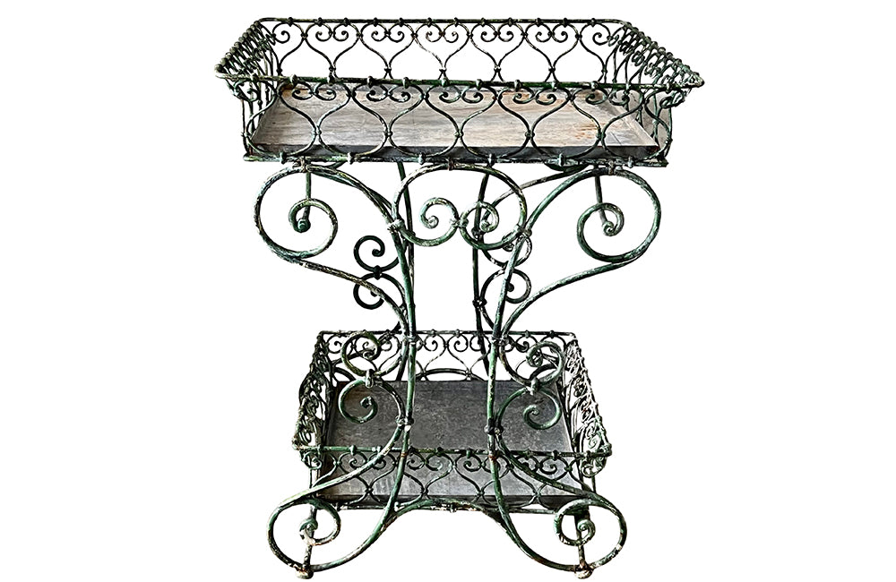Decorative Vintage Iron Florists Stand - Decorative Antiques - Garden Antiques - AD & PS Antiques